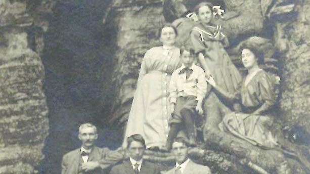 Historic Image of Unknown Family at Panama Rocks